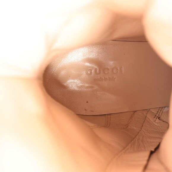 Gucci  Lace Up 60mm GG Matelasse Lux Nappa Leather Combat Boots Dark Brown 7183 - Picture 10 of 14